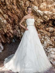 Свадебное платье Mallissa. Силуэт А-силуэт. Цвет Белый / Молочный. Вид 1