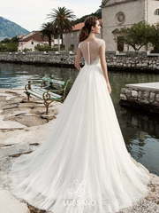 Свадебное платье Millie. Силуэт А-силуэт, Прямое. Цвет Белый / Молочный. Вид 2