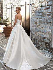 Свадебное платье Marvele. Силуэт А-силуэт, Прямое. Цвет Белый / Молочный. Вид 2