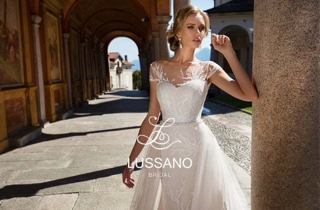 Свадебное платье Deva. Силуэт А-силуэт, Прямое. Цвет Айвори / Капучино, Белый / Молочный. Вид 3