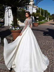 Свадебное платье Destinee. Силуэт А-силуэт. Цвет Белый / Молочный. Вид 2