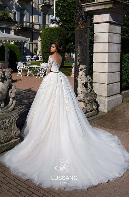 Свадебное платье Darlin. Силуэт Пышное, А-силуэт. Цвет Белый / Молочный, оттенки Розового. Вид 2