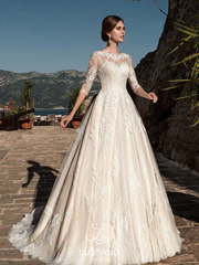 Свадебное платье Milana. Силуэт Пышное, А-силуэт. Цвет Белый / Молочный, Айвори / Капучино, Персик / Оранжевый. Вид 1