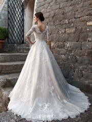 Свадебное платье Milana. Силуэт Пышное, А-силуэт. Цвет Белый / Молочный, Айвори / Капучино, Персик / Оранжевый. Вид 2