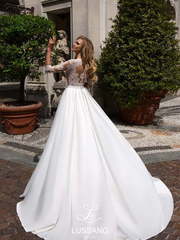 Свадебное платье Divael. Силуэт Пышное, А-силуэт. Цвет Белый / Молочный. Вид 2