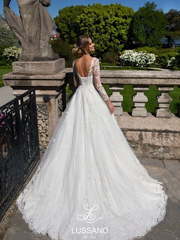 Свадебное платье Delila. Силуэт Пышное, А-силуэт. Цвет Белый / Молочный. Вид 2