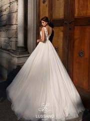 Свадебное платье Darin. Силуэт А-силуэт, Прямое. Цвет Белый / Молочный, Айвори / Капучино, Персик / Оранжевый. Вид 2