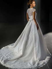Свадебное платье 14226. Силуэт А-силуэт. Цвет Белый / Молочный. Вид 2