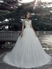 Свадебное платье Санрайз. Силуэт Пышное, А-силуэт. Цвет Белый / Молочный. Вид 1