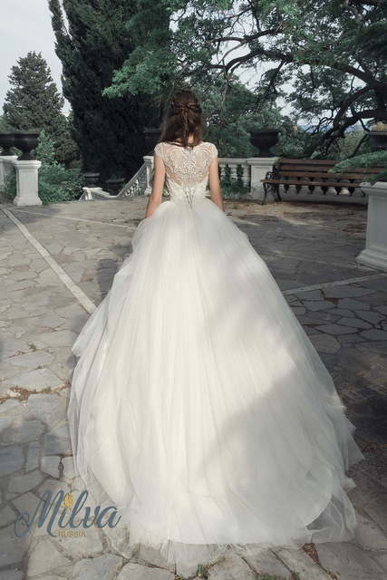 Свадебное платье Санрайз. Силуэт Пышное, А-силуэт. Цвет Белый / Молочный. Вид 2