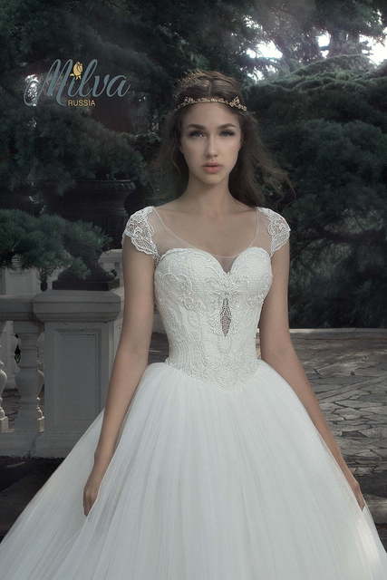 Свадебное платье Санрайз. Силуэт Пышное, А-силуэт. Цвет Белый / Молочный. Вид 5