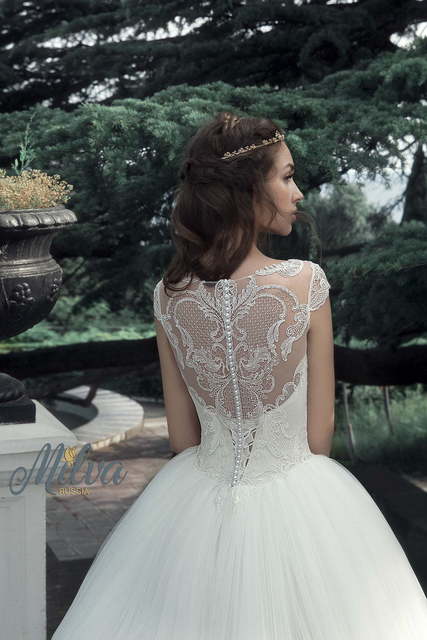 Свадебное платье Санрайз. Силуэт Пышное, А-силуэт. Цвет Белый / Молочный. Вид 6