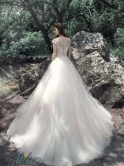 Свадебное платье Риния. Силуэт А-силуэт. Цвет Белый / Молочный, Айвори / Капучино, Персик / Оранжевый. Вид 2