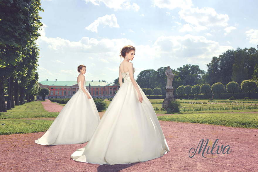 Свадебное платье Верди. Силуэт Пышное, А-силуэт. Цвет Белый / Молочный. Вид 5