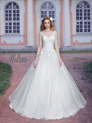 Свадебное платье Мейси. Силуэт Пышное, А-силуэт. Цвет Белый / Молочный. Вид 1