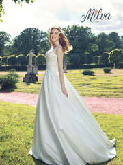 Свадебное платье Синтия. Силуэт А-силуэт. Цвет Белый / Молочный. Вид 1