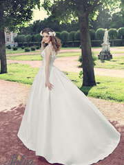 Свадебное платье Синтия. Силуэт А-силуэт. Цвет Белый / Молочный. Вид 2