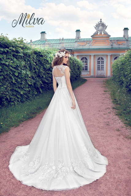 Свадебное платье Блум. Силуэт Пышное, А-силуэт. Цвет Белый / Молочный. Вид 2