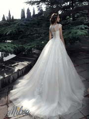 Свадебное платье Флавия. Силуэт Пышное, А-силуэт. Цвет Белый / Молочный. Вид 2