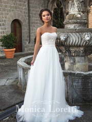 Свадебное платье Martina. Силуэт А-силуэт, Прямое. Цвет Белый / Молочный. Вид 1