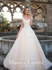 Свадебное платье Nilka. Силуэт Пышное, А-силуэт. Цвет Белый / Молочный, Айвори / Капучино, Персик / Оранжевый. Вид 1