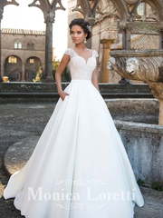 Свадебное платье Nesta. Силуэт Пышное, А-силуэт. Цвет Белый / Молочный. Вид 1