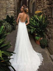 Свадебное платье Nency. Силуэт А-силуэт, Прямое. Цвет Белый / Молочный. Вид 2