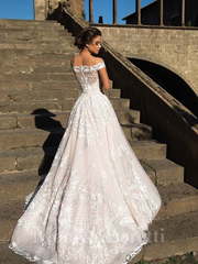 Свадебное платье Ofrenda. Силуэт А-силуэт. Цвет Белый / Молочный, оттенки Розового. Вид 2