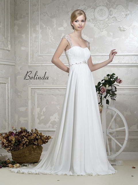 Свадебное платье Belinda. Силуэт А-силуэт, Прямое. Цвет Белый / Молочный. Вид 1