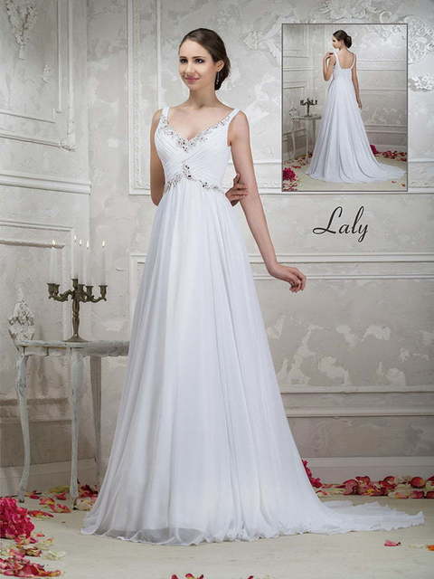 Свадебное платье Laly. Силуэт А-силуэт. Цвет Белый / Молочный. Вид 1
