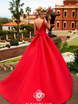 Свадебное платье Luara. Силуэт А-силуэт. Цвет Красный / Марсала. Вид 1