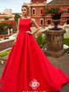 Свадебное платье Luara. Силуэт А-силуэт. Цвет Красный / Марсала. Вид 2