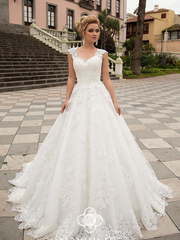 Свадебное платье Linn. Силуэт Пышное, А-силуэт. Цвет Белый / Молочный. Вид 2