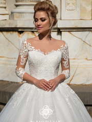 Свадебное платье Lissa. Силуэт Пышное, А-силуэт. Цвет Белый / Молочный. Вид 1