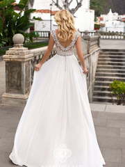 Свадебное платье Lilia. Силуэт А-силуэт, Прямое. Цвет Белый / Молочный. Вид 2