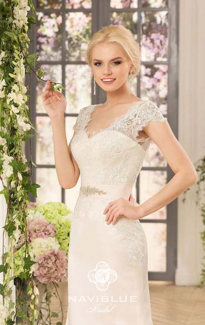 Свадебное платье Korall. Силуэт Рыбка, А-силуэт. Цвет Айвори / Капучино, Белый / Молочный. Вид 4