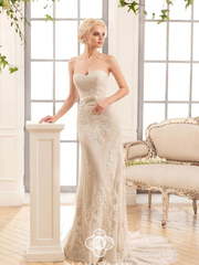 Свадебное платье Kollin. Силуэт А-силуэт, Прямое. Цвет Айвори / Капучино. Вид 1