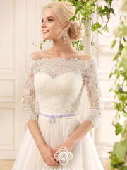 Свадебное платье Ketrin. Силуэт А-силуэт. Цвет Белый / Молочный, Айвори / Капучино. Вид 1