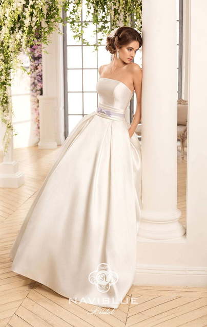 Свадебное платье Keitlin. Силуэт А-силуэт. Цвет Белый / Молочный. Вид 1