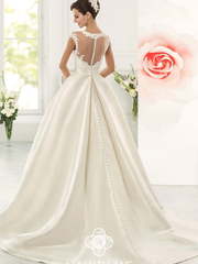 Свадебное платье Doris. Силуэт А-силуэт. Цвет Белый / Молочный. Вид 2