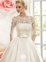 Свадебное платье Dia. Силуэт А-силуэт. Цвет Белый / Молочный, Айвори / Капучино. Вид 1