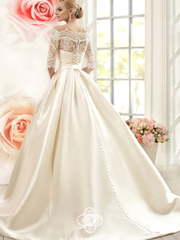 Свадебное платье Dia. Силуэт А-силуэт. Цвет Белый / Молочный, Айвори / Капучино. Вид 2