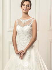 Свадебное платье Davina. Силуэт Пышное, А-силуэт. Цвет Белый / Молочный. Вид 1