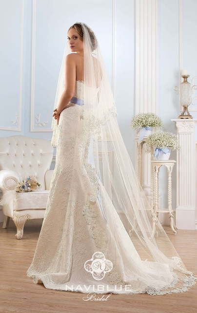 Свадебное платье 13485. Силуэт Пышное, А-силуэт, Рыбка. Цвет Белый / Молочный, Айвори / Капучино. Вид 4