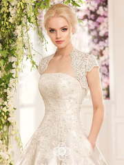 Свадебное платье Klarinda. Силуэт А-силуэт. Цвет Белый / Молочный, Айвори / Капучино. Вид 1