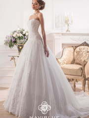 Свадебное платье 13111A. Силуэт Пышное, А-силуэт. Цвет Белый / Молочный. Вид 1