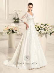 Свадебное платье Alfreda. Силуэт А-силуэт. Цвет Белый / Молочный. Вид 1