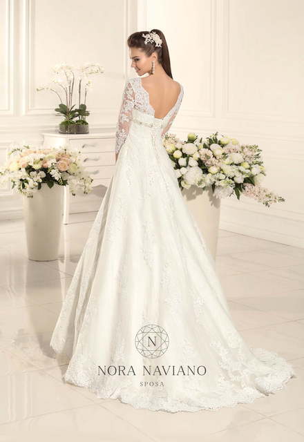 Свадебное платье Alfreda. Силуэт А-силуэт. Цвет Белый / Молочный. Вид 2