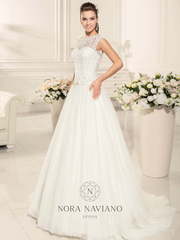 Свадебное платье Augusta. Силуэт А-силуэт. Цвет Белый / Молочный. Вид 1