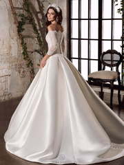 Свадебное платье Bandy. Силуэт Пышное, А-силуэт. Цвет Белый / Молочный. Вид 2